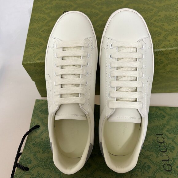 Classic Gucci ace 'White Gray' Men's Flat leisure shoes new with box - Picture 1 of 6